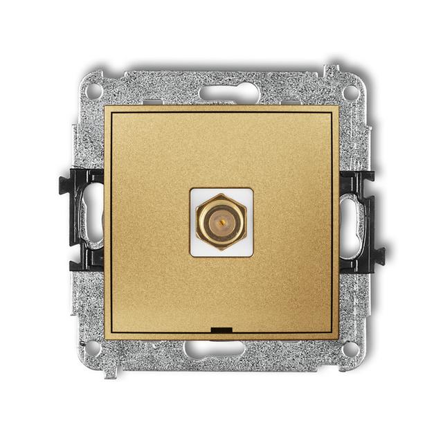 ICON Mechanizm gniazda antenowego pojedynczego typu F (SAT) pozłacany, bez pola opisowego złoty