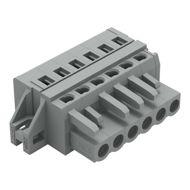 Gniazdo MCS‑MIDI Classic 6‑biegunowe szare raster 5mm 231‑106/027‑000 /50szt./ WAGO