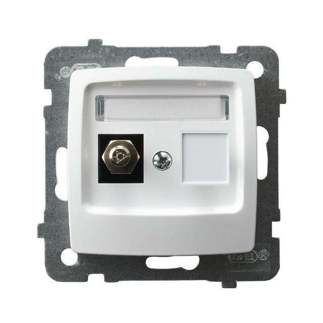 KARO Gniazdo ekwipotencjalne pojedyncze - kolor biały