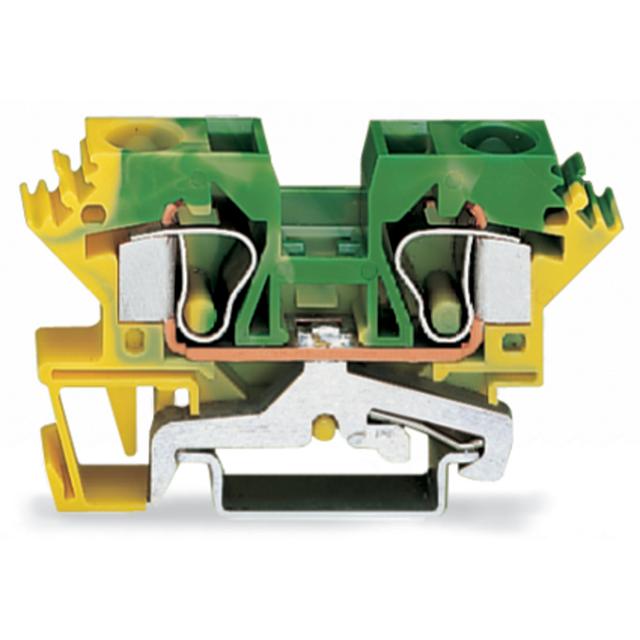 Złączka 2‑przewodowa 10mm2 żółto‑zielona 284‑607 /25szt./ WAGO