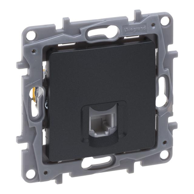NILOE SELECTION - GNIAZDO RJ 11 ANTRACYT, Legrand