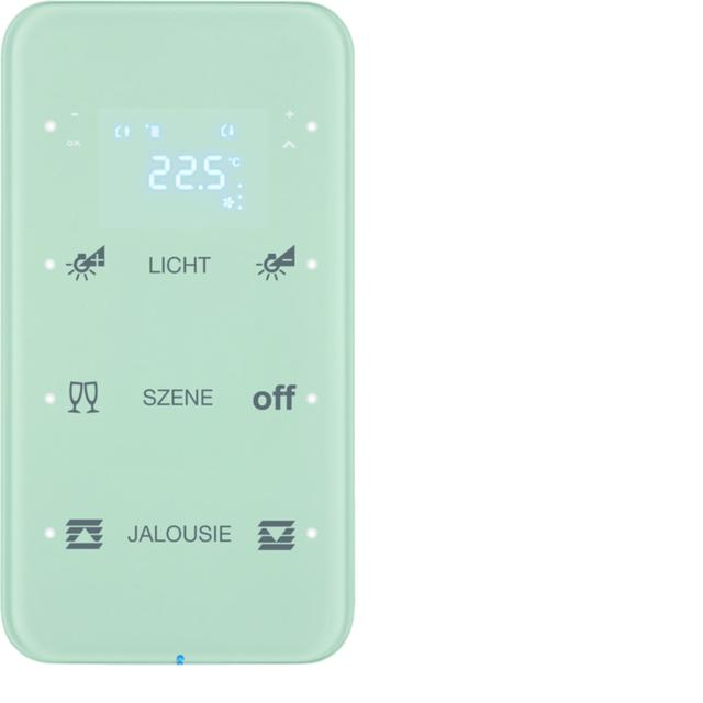 BERKER R.1 Sensor dotykowy potrójny z regulatorem temperatury konfigurowalny szkło biały 75643160 HAGER
