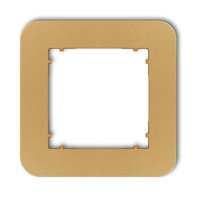 MINI Ramka uniwersalna pojedyncza zaokrąglona z tworzywa złoty