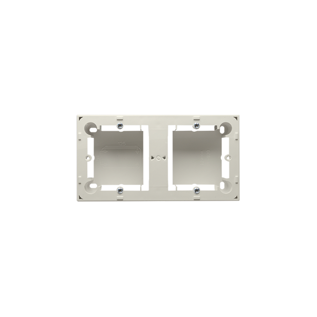 puszki instal. Puszka natynkowa płytka (31mm) podwójna beż MPN2/12 KONTAKT