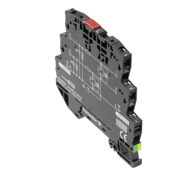 VSSC6SL LD24VAC/DC0.5A Odgromnik (sieci przesyłu danych/technologia MCR), Ochrona przeciwprzepięciowa, MSR, Cyfrowe, Liczba sygnałów: 1, AC/DC, 24 V, 34 V, 500 mA, Zacisk /10szt. 1064350000 WEIDMÜLLER