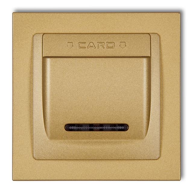 DECO Łącznik hotelowy z ramką uniwersalną pojedynczą z tworzywa DECO złoty