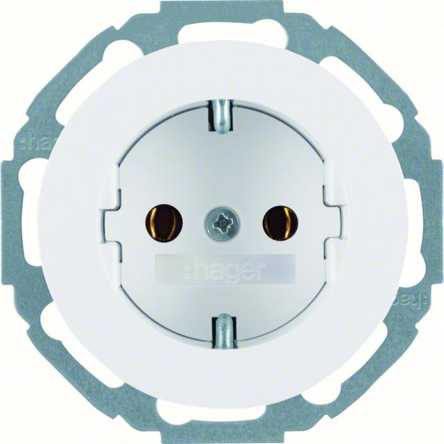 R.classic Gniazdo SCHUKO biały Berker 41452089 WLS1300WG HAGER
