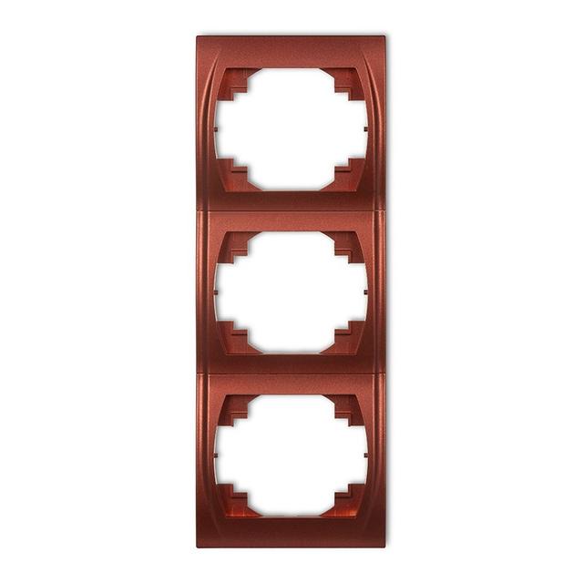 LOGO Ramka pionowa potrójna brązowy metalik