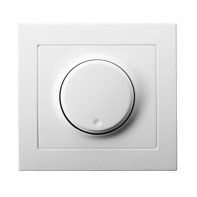 KIER Ściemniacz przyciskowo-obrotowy przystosowany do obciążenia żarowego i halogenowego - kolor bia