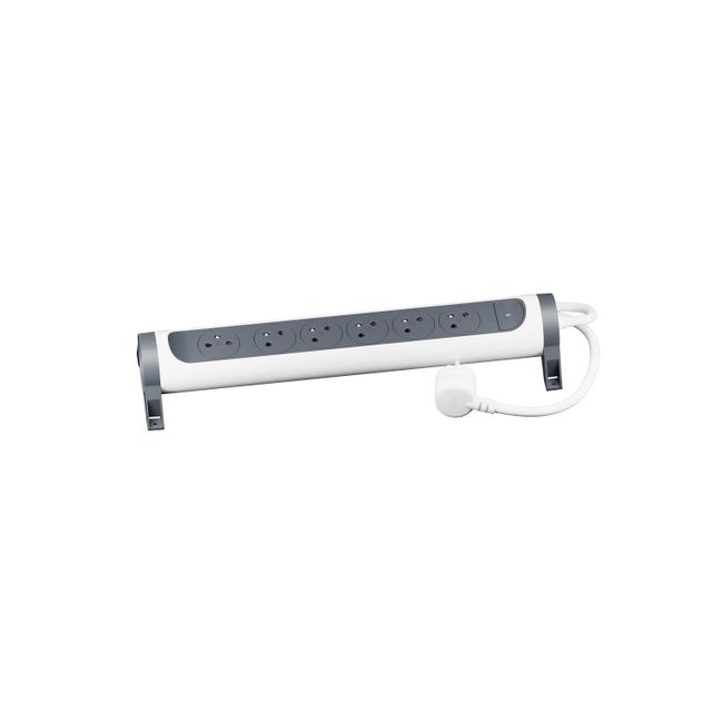 Przedłużacz Premium Obrotowy 6-Gniazdowy Z/U Z Przewodem 1,5Mb 3x1.0Mm2 Biały/Grafitowy Helmo 049454 LEGRAND