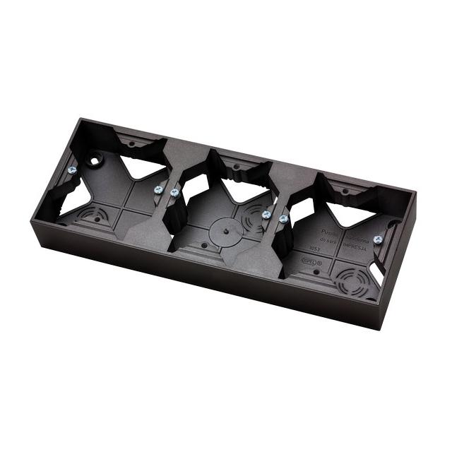 ARIA Puszka instalacyjna potrójna - kolor czarny metalik