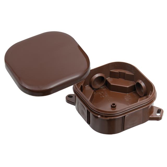 Puszka natynkowa PH 92x92 klik - bez zacisków, IP54, brązowy A.0018BR PAWBOL