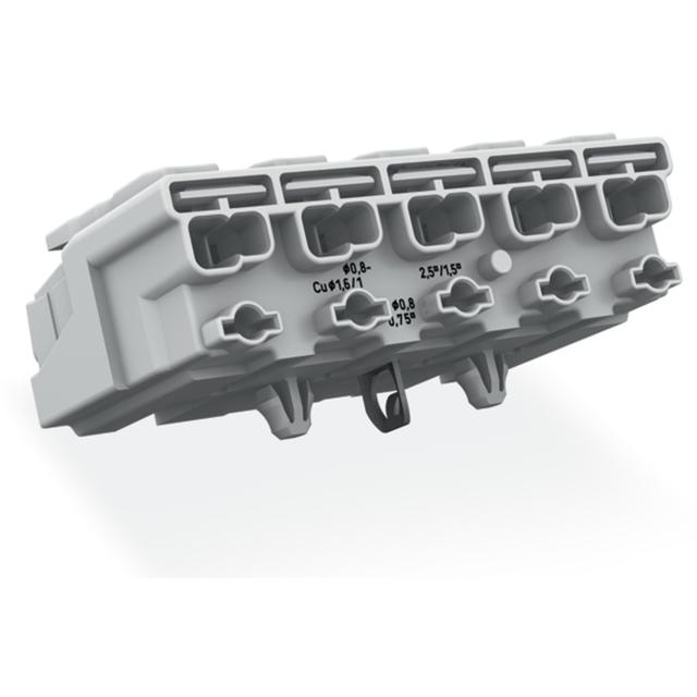 złączka zasilająca 5-biegunowa ze stopkami ze styk. PE