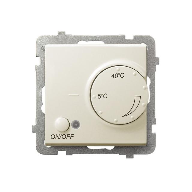 SONATA Regulator temperatury z czujnikiem podpodłogowym - kolor ecru