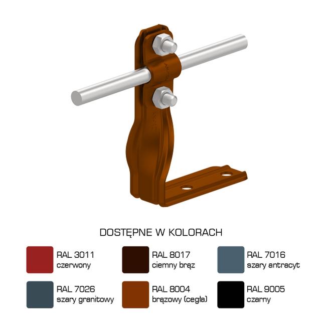 AN-08R/LA/-N Uchwyt kątowy skręcony H=10cm Z-śruba /LA/