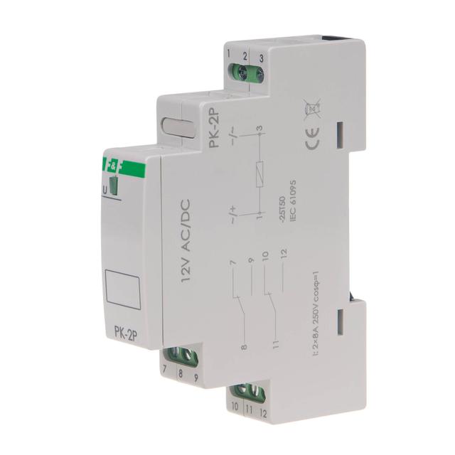 Przekaźnik elektromagnetyczny PK-2P 12 V PK-2P-12V F&F