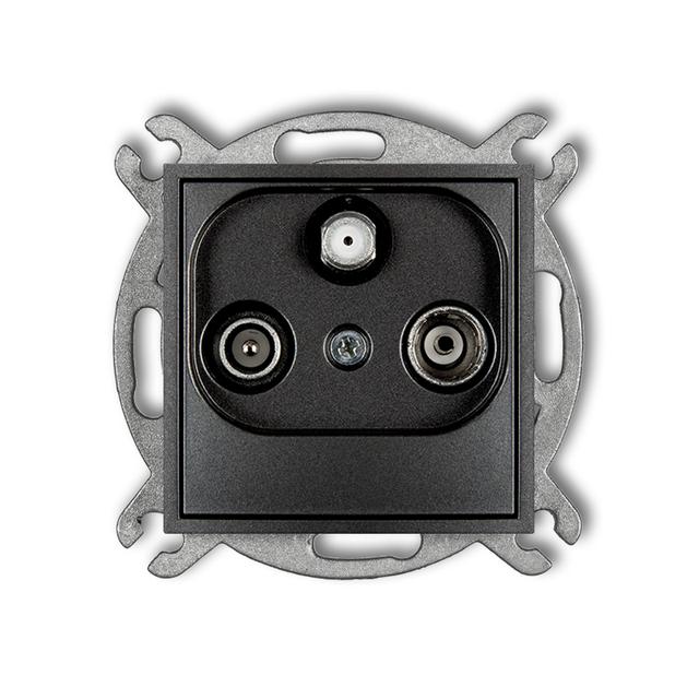 ICON Mechanizm gniazda abonenckiego RTV-SAT końcowego 1,5dB grafitowy
