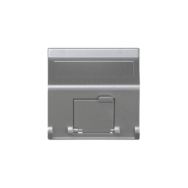 Simon Connect Płytka K45 1x RJ z osłoną skośna do adapterów MD aluminium K80/8 KONTAKT