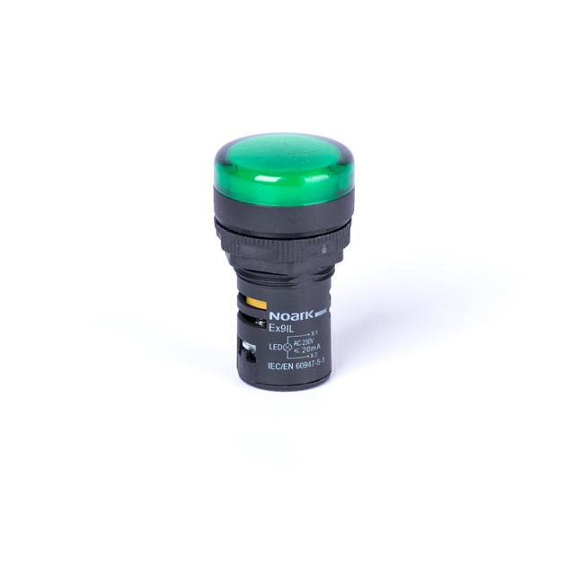 Ex9IL 2C g 110V AC Pulpitowa lampka sygnalizacyjna kształt owalny pojemnościowa zielona 110V AC 105479 NOARK