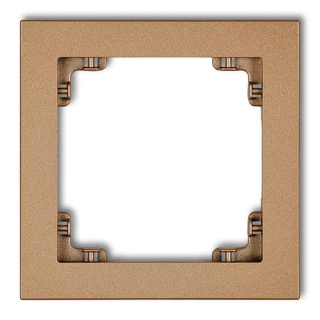 DECO Ramka uniwersalna pojedyncza z tworzywa złoty metalik