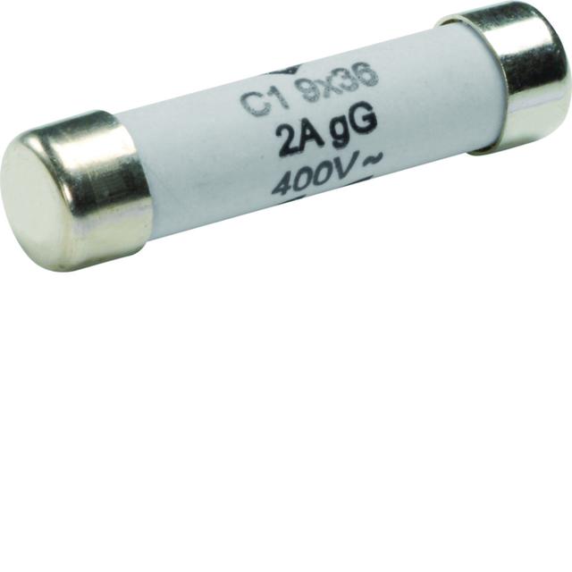 Wkładka bezpiecznikowa cylindryczna C1 9x36mm gG 2A 400VAC L936C1-02 HAGER