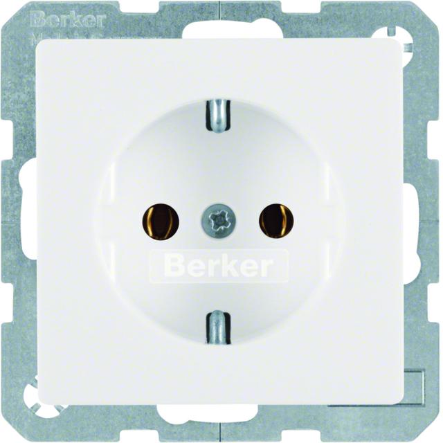 BERKER Q.x Gniazdo SCHUKO biały aksamit 41436089 HAGER