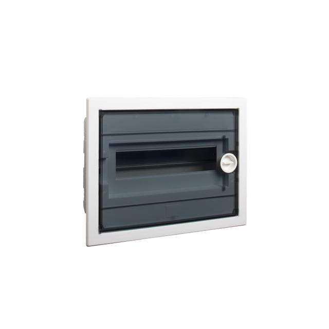PXF 12T Rozdzielnica podtynkowa płaska drzwi przezroczyste IP40 1 rząd 1x12 modułów 101529 NOARK