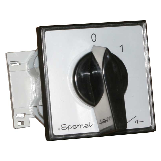 Łącznik Krzywkowy 16A, -5.8558mocowany na szynie czoło szare pokrętło czarne