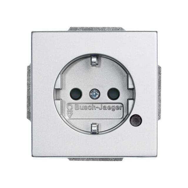 FUTURE Gniazdo SCHUKO Oświetlenie kontrolne z diodami LED aluminiowo srebrny 2CKA002013A5285 ABB