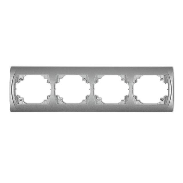 LOGO Ramka pozioma poczwórna srebrny metalik