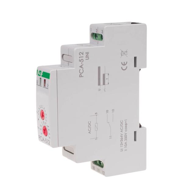 Przekaźnik czasowy awersyjny styki: 1Z/R 12-264V PCA-512uni F&F