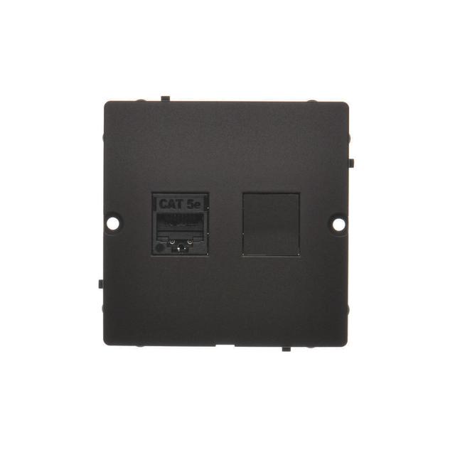 Simon BASIC WMUK-0510F2-Y011 Gniazdo komputerowe RJ45 pojedyncze, kategoria 5e (moduł). Montaż gniaz BMF51.02/49 KONTAKT