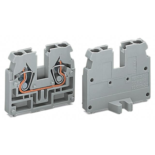 złączka 2-przewodowa końcowa 2,5 mm2 jasnoszara /100szt./ WAGO
