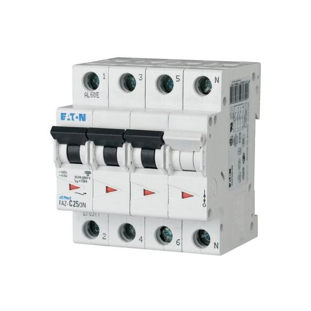 FAZ-C25/3N Wyłącznik nadprądowy 15kA C25A 3P+N 278977 EATON