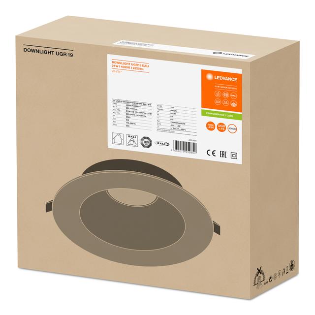 DOWNLIGHT UGR19 DN195 PFM 21W 840 DALI WT LEDV LEDVANCE