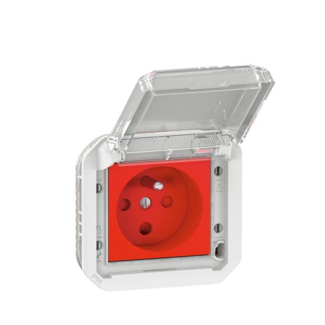 NOWE PLEXO - GNIAZDO 2P+Z Z BLOKADĄ ZACISKI ŚRUBOWE MECHANIZM 16 A-250 V BIAŁE 069623L LEGRAND