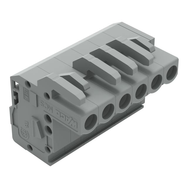 Gniazdo MCS‑MIDI Classic kątowe 6‑biegunowe szare raster 5mm 232‑106/026‑000 /50szt./ WAGO