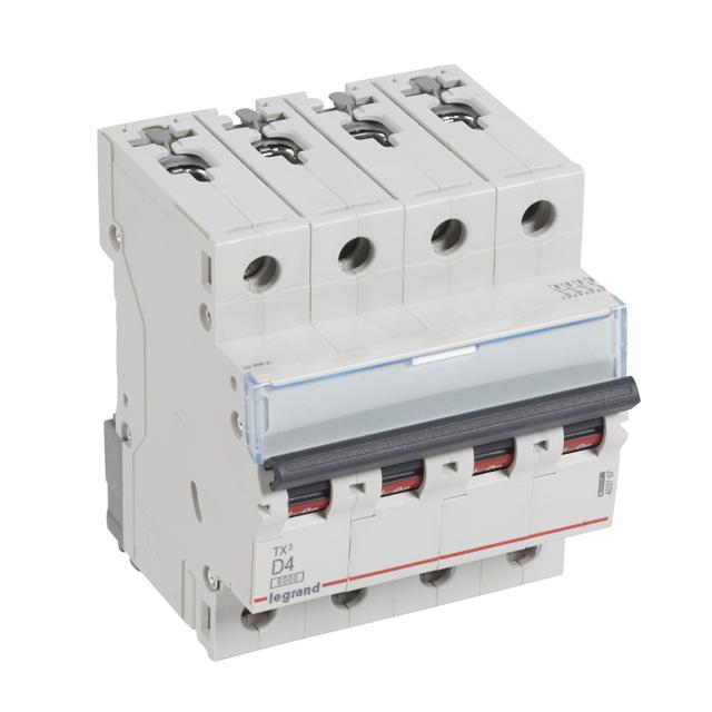 WYŁĄCZNIK NADPRĄDOWY S 304 4P D 4A 6000A SERII TX3, Legrand