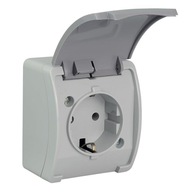 VG-Koala Gn. poj. 2P+Z-CHUKO n/t IP44 popiel Z-lapką grafit VG 181-08 61.392 OPATÓWEK