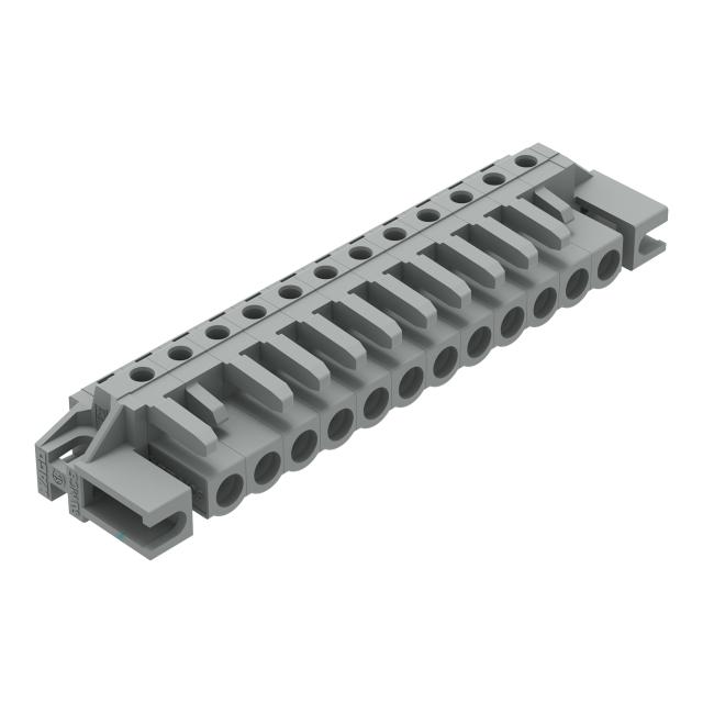 MCS-MIDI Classic gniazdo kątowe 12-bieg. szare raster 5 mm /25szt./ WAGO