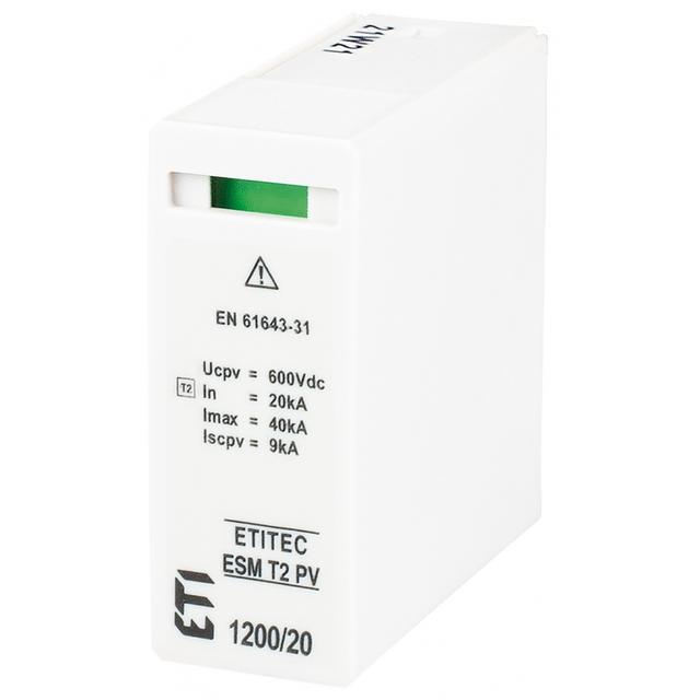 Moduł wymienny do ogran.przepięć Typ 2 (kl.C) do systemów PV MOD. ESM T2 PV 600/20 S 002440682 ETI