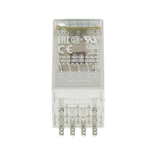 PRZEKAŹNIK CR-M120AC3LG, A1-A2=120V AC, 4 STYKI C/O ZŁOCONE, LED 1SVR405618R2100 ABB