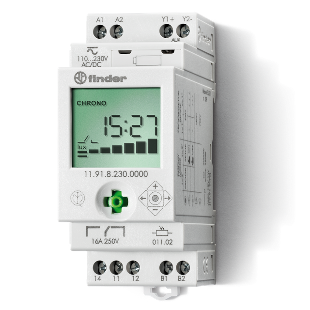 Modułowy przekaźnik zmierzchowy serii 11: 1P 16A 110…230V AC/DC 11.91.8.230.0000 /5szt./ FINDER