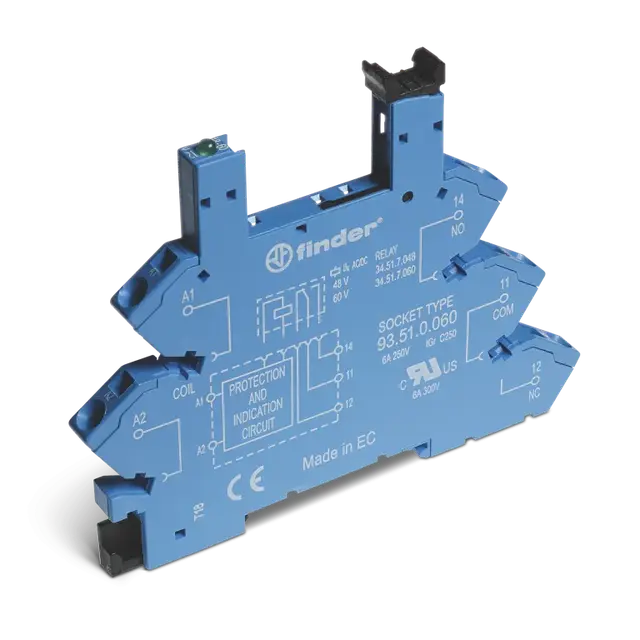Gniazdo do przekaźników serii 34; zaciski sprężynowe, 93.51.0.240