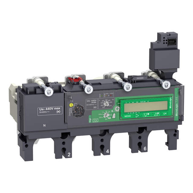 Wyzwalacz elektroniczny, ComPacT NSX, MicroLogic 7.3E Vigi, 570A, 4P4D, do NSX630