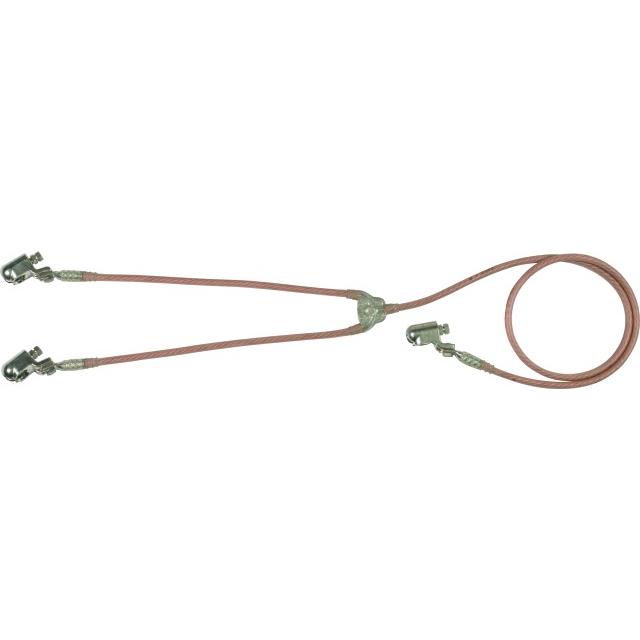 Uziemiacz 2-pol. 50 mm2, 3 zaciski kołp. fi 25 mm, trzpień z poprz. kołkiem