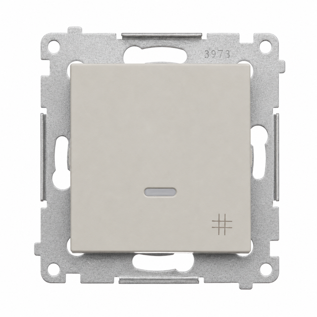 Simon 54 Łącznik krzyżowy z podświetleniem LED szybkozłączka kaszmir mat DW7L.01/42