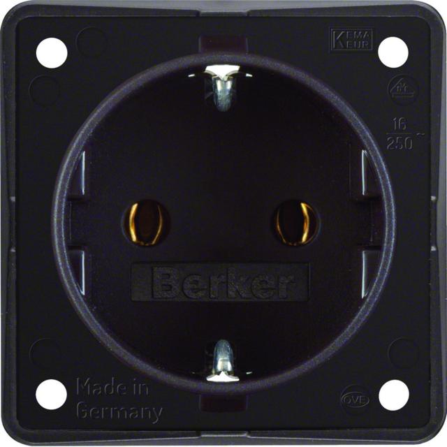 BERKER Integro Flow Gniazdo SCHUKO brąz 947782501 HAGER