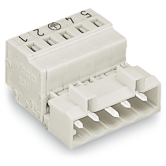 MCS-MIDI Classic wtyk 3-bieg. j-szary raster 5 mm /100szt./ WAGO