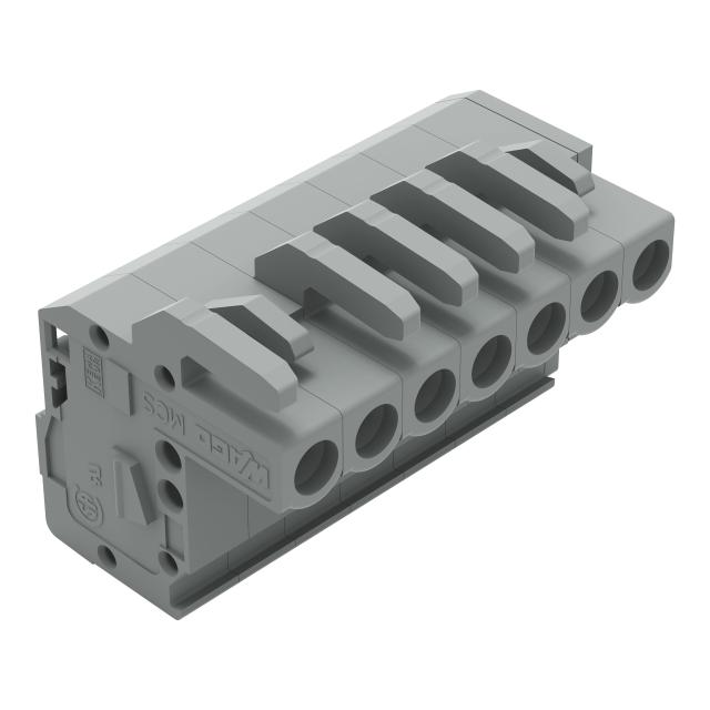 MCS-MIDI Classic gniazdo kątowe 7-bieg. szare raster 5 mm /50szt./ WAGO